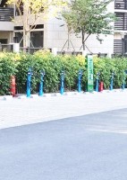郑州昌原汽车充电桩停车场安装案例现场