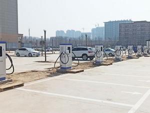 郑州昌原直流充电桩停车场案例安装现场